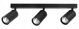 Spot de tavan / perete - negru | 3 x GU10 - o poți folosi ca lampă de perete sau tavan. Fabricat din aluminiu.