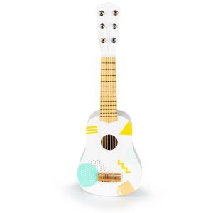 Chitara din lemn pentru copii - 6 corzi | alb