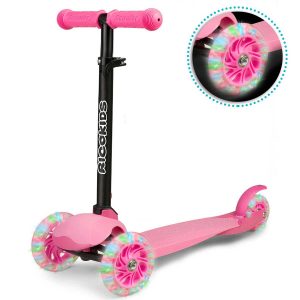 Tricicletă cu roți cu LED | roz