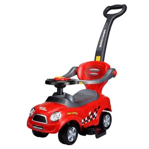 Mașinuță pentru copii 3în1 cu mâner | roșu