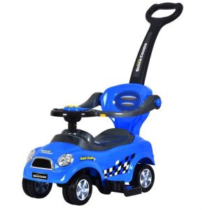 Mașinuță pentru copii 3în1 cu mâner | albastru
