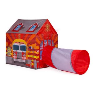 Cort pentru copii - stație de pompieri cu tunel | IPLAY