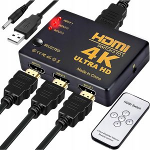Hub HDMI - Comutator 4K + Telecomandă este compatibil cu orice dispozitiv care are un conector HDMI