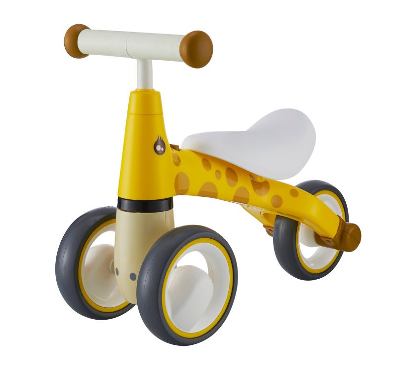 Mini-tricicletă fără pedale “girafă” – galben | LB1603
