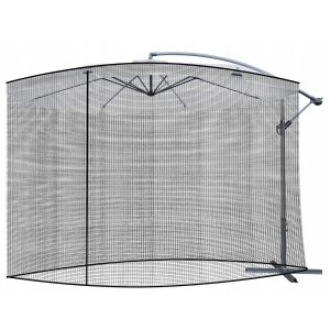 Plasă de țânțari pentru umbrelă de grădină 3m | negru