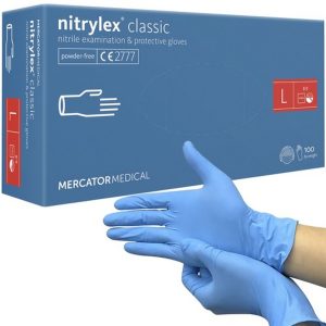 Mănuși de nitril mărime L 100pcs | albastru