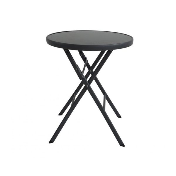 Masă de grădină pliabilă, rotundă, oțel, 60 cm | SC-091