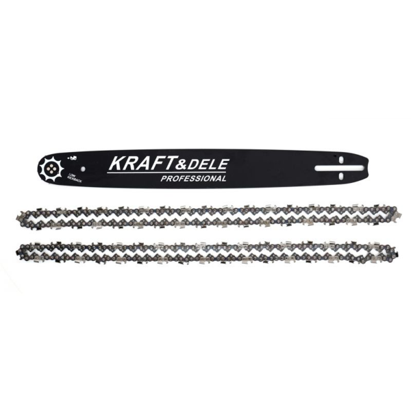 Bară de ghidare a ferăstrăului 18″/40cm + 2 lanțuri | KD10153