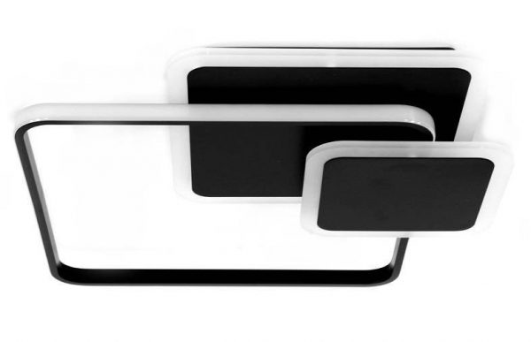 Plafoniera moderna + telecomanda - neagra | DL-F06 - negru | DL-F06 - plafoniera LED decorativa cu telecomanda.