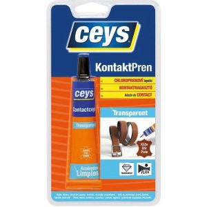 Adezivul cloropren Ceys KONTAKTCEYS - 30 ml - este complet incolor după uscare și creează îmbinări invizibile.