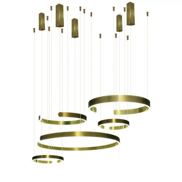 Lampa LED cu pandantiv circular auriu PREMIUM 326W este o combinație de estetică cu confortul de utilizare și funcționalitate. Lămpile folosesc un modul LED.