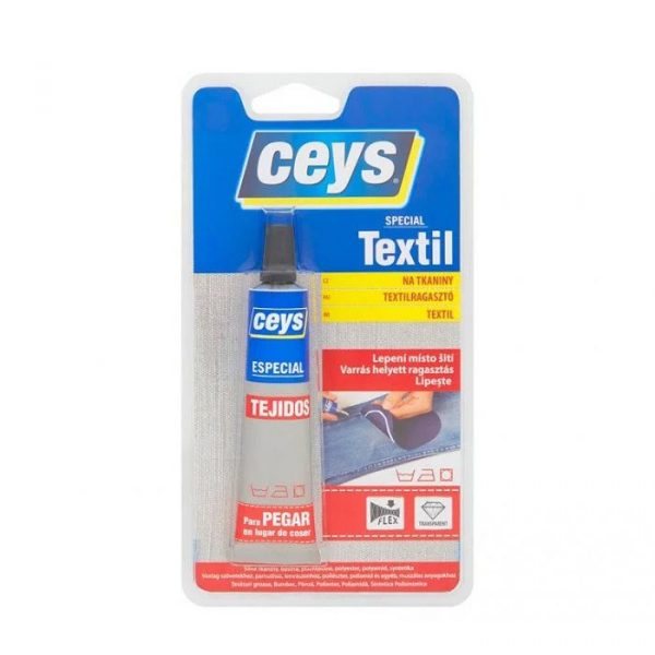 Adeziv pentru țesături Ceys SPECIAL TEXTIL - 30 ml - lipește toate tipurile de țesături sintetice și naturale între ele sau pe alte materiale.