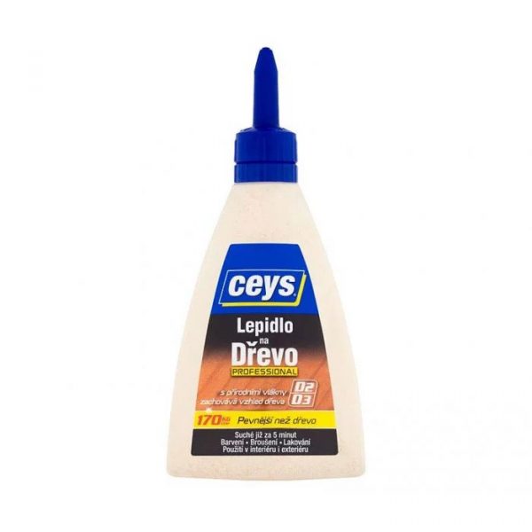 Adezivul Ceys Professional pentru lemn - D2/D3, 250 g - contine fibre naturale si imita aspectul lemnului dupa uscare.