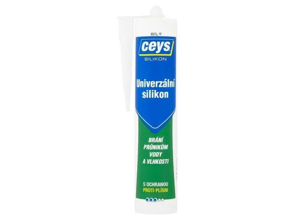 Silicon universal acetat Ceys - alb, 280 ml - ideal pentru lucrari de constructii si reparatii la interior si exterior.