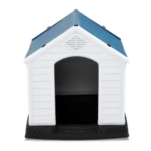 Cușcă pentru câini alb-albastru | 77 x 85 x 83 cm