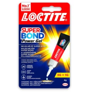 Lepidlo Loctite Super Bond Power Gel - 4 g Cel mai puternic adeziv Super Bond Power Gel cu rezistență ridicată la șocuri, tracțiune și îndoire.