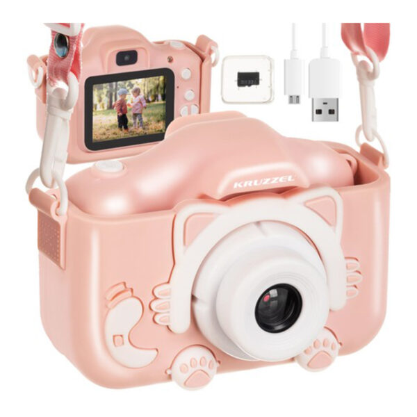 Aparat-foto-copii 32GB-pisicuta roz
