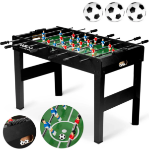 Fotbal de masă NS-805, 118x61x79 cm, negru | Neosport este stabil si conceput astfel incat jocul sa fie cat mai dinamic si in acelasi timp sigur.