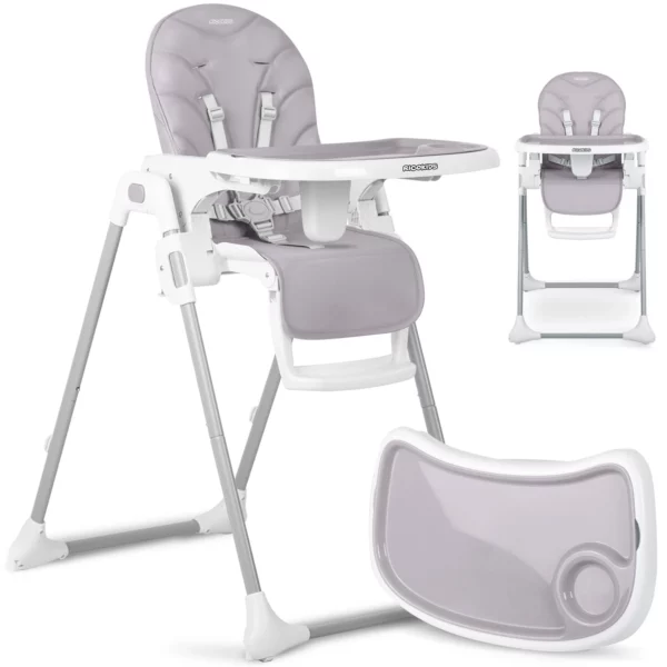 Scaun pentru sufragerie pentru copii, gri | Ricokids le va permite copiilor să stea la aceeași masă cu adulții, ceea ce le va ajuta să-și dezvolte abilitățile sociale și de luat masa.