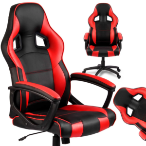 Scaun gaming Sofotel Surmo | negru-roșu este un scaun confortabil, perfect profilat pentru persoanele care petrec mult timp în fața computerului.