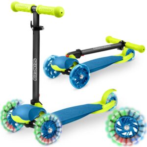 Trotinetă cu trei roți albastru-verde | Ricokids Loco