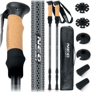 Bețe de trekking NS-380, 135 cm | Neo-Sport oferă un sprijin excelent la mers și drumeții, sporește stabilitatea și confortul pe orice suprafață.