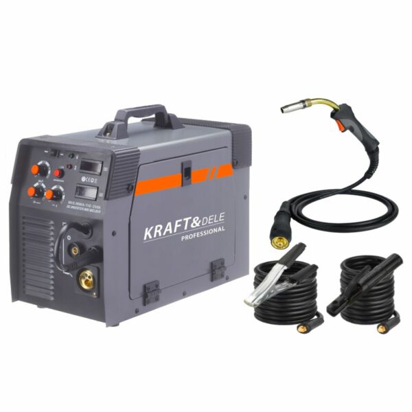 Aparat de sudura MIG / MAG / MMA / TIG 250A | KD1884 este un dispozitiv universal utilizat pentru sudarea oțelului inoxidabil, oțel aliat, oțel carbon, cupru și metale neferoase.