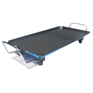 Gratar electric Teppanyaki - 28x48cm | 2energy este ideal pentru prepararea rapidă și sănătoasă a alimentelor chiar la masă, cu o distribuție uniformă.