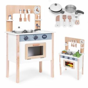 Bucatarie copii cu 8 accesorii, alba | ECOTOYS este locul perfect pentru micii bucătari care doresc să învețe cum să pregătească mâncăruri delicioase.