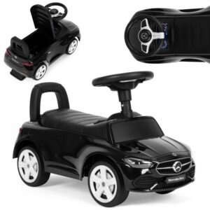 Oglinda pentru copii - Mercedes CLASA C | negru este un vehicul elegant pentru copii care combină distracția cu dezvoltarea coordonării motorii a copilului.