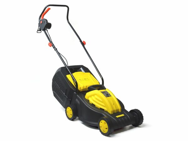 Mașină de tuns iarba electrică cu inducție, 1200W, 32cm | John Gardener este ideal pentru intretinerea gazonului mai mic, oferind inaltime de taiere reglabila pe trei nivele.