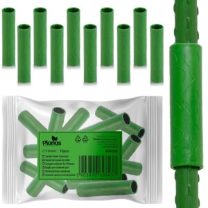 Conectori pentru tije de susținere PL-941, 10 buc, 11 mm, verde | Plonos reprezintă o soluție practică pentru conectarea rapidă și stabilă a tijelor de susținere în grădină sau seră.