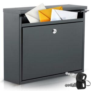 Cutie poștală HM-860, 37,5x30,5x12cm, neagră | Humberg oferă o soluție sigură și elegantă pentru primirea corespondenței într-un exterior modern.