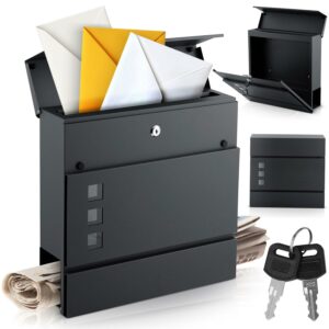 Cutie poștală HM-863, 37x37x10.5cm, antracit | Humberg combină designul modern cu o soluție practică pentru primirea în siguranță a scrisorilor.