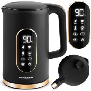 Fierbător electric BD-712, 1,7L, negru-auriu | Berdsen oferă încălzire rapidă și convenabilă a apei, cu un design modern pentru fiecare bucătărie.