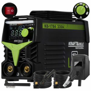 Aparat de sudură cu invertor MMA TIG LIFT VRD, 330A | KD1784 este un dispozitiv conceput pentru sudarea cu arc în atmosferă protectoare.