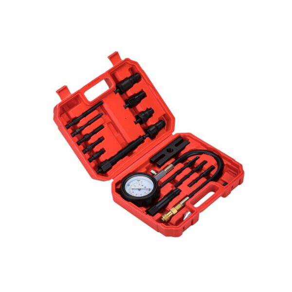 Kit de testare a compresiei pentru motoare diesel | KD12516 este ideal pentru diagnosticarea stării cilindrilor și a motorului, atât în ​​atelierele de reparații auto, cât și în atelierele de acasă.