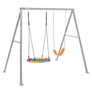 Balansoar de grădină 2 în 1, gri | INTEX este soluția ideală pentru familiile care doresc să creeze un loc de joacă sigur și distractiv chiar în grădina lor.