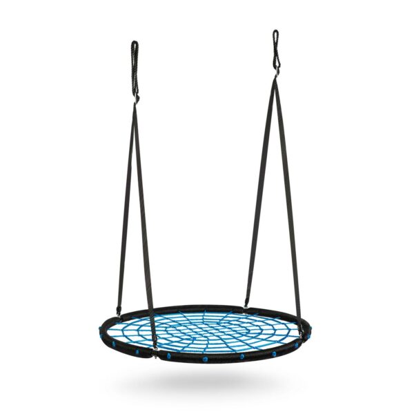 Balansoar de grădină NS-104, 100cm, negru-albastru | Neo-Sport oferă un loc confortabil și sigur pentru distracție atât pentru copii, cât și pentru adulți.