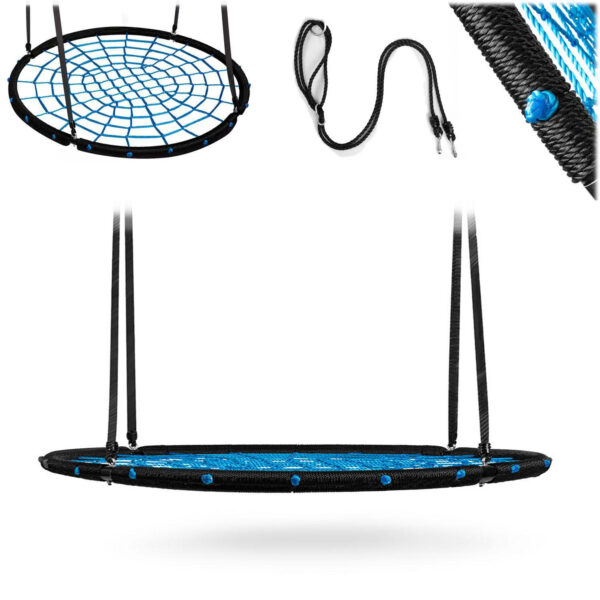 Leagăn de grădină NS-104, 120cm, negru-albastru | Neo-Sport