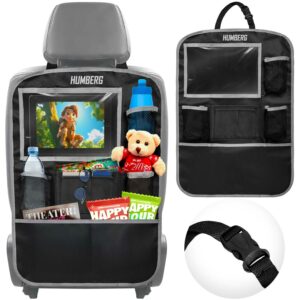 Organizator auto HM-992, negru | Humberg oferă buzunare practice pentru tablete, sticle, jucării sau obiecte mici și menține lucrurile ordonate în timpul călătoriilor cu mașina.
