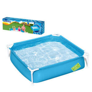 Piscină pentru copii cu cadru, 122x122x30.5cm | Bestway este ideală pentru copiii mai mici, oferind o răcoritoare sigură și distractivă în zilele fierbinți de vară.