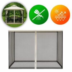 Plasă de țânțari pentru foișor, 3x3m, bej | MultiGarden este un accesoriu practic pentru foișoarele de grădină care oferă protecție eficientă împotriva insectelor.