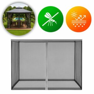 Plasă de țânțari pentru foișor, 3x3m, gri | MultiGarden este un accesoriu practic pentru foișoarele de grădină care oferă protecție eficientă împotriva insectelor.