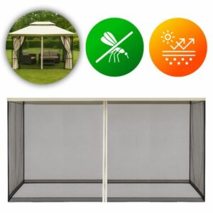 Plasă de țânțari pentru foișor, 3x4m, bej | MultiGarden este un accesoriu practic pentru foișoarele de grădină care oferă protecție eficientă împotriva insectelor.