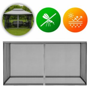 Plasă de țânțari pentru foișor, 3x4m, gri | MultiGarden este un accesoriu practic pentru foișoarele de grădină care oferă protecție eficientă împotriva insectelor.
