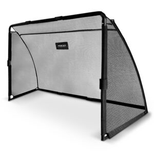 Poartă de fotbal NS-497, 300x200x90cm, neagră | Datorită construcției solide și asamblării ușoare, Neo-Sport este ideal pentru antrenamentul acasă și pentru jocurile recreative.