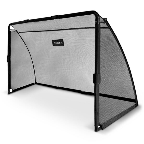 Poartă de fotbal NS-497, 300x200x90cm, neagră | Datorită construcției solide și asamblării ușoare, Neo-Sport este ideal pentru antrenamentul acasă și pentru jocurile recreative.