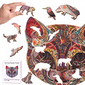 Puzzle din lemn A4, pisică | KX5370 oferă o compoziție distractivă și estetică atât pentru copii, cât și pentru adulți, ideală pentru relaxare și dezvoltarea gândirii logice.