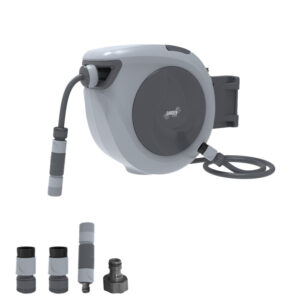 Rolă automată pentru furtun, 30 m, gri | Garden Line oferă o soluție practică și convenabilă de irigații cu înfășurare automată.